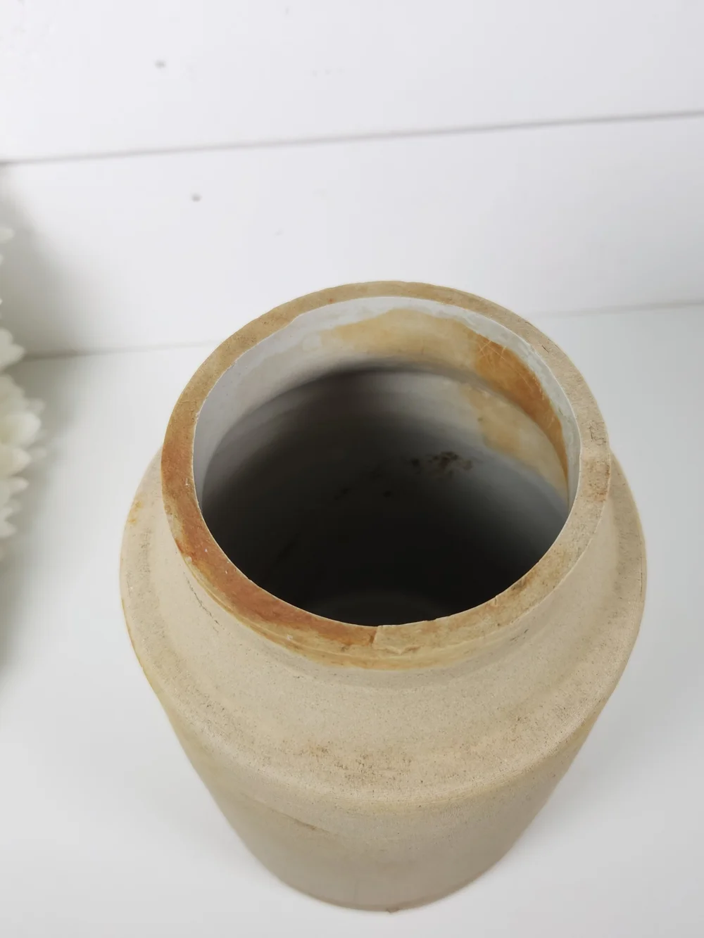 Antique Stoneware Canning Crock Jar 8